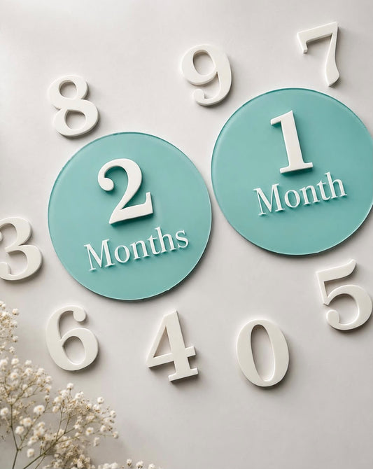 Personalised Monthly Milestone Plaques